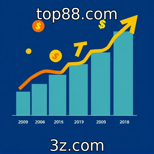 Evolução dos jackpots progressivos em cassinos